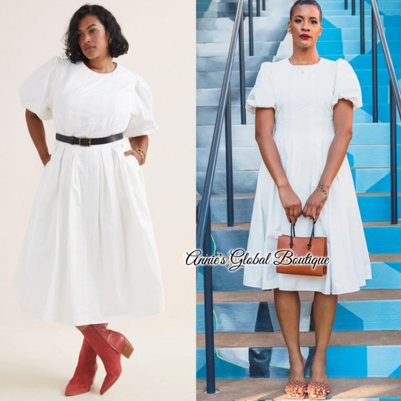 RARE NWT ANTHROPOLOGIE Eri + Ali Corset-Seamed Midi Dress - Picture 16 of 16